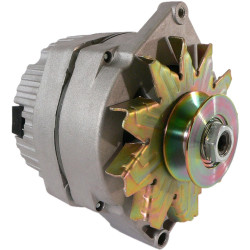 Alternator Tractor 1-Wire 63 Amp 10SI w Pulley for 5/8 Inch Wide Belt