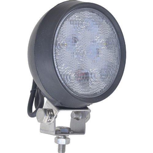 J&N Work Light, 12/24V, LED, 1,350 Lumens, White, PAR36 4.5, Flood, Black Rubber Housing