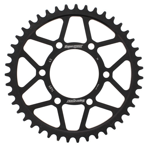 Supersprox Steel Sprocket Black 43T-RFE-1489-43-BLK for Kawasaki Z1000 2003-2016 Supersprox Steel Sprocket Black 43T-RFE-1489-43-BLK for Kawasaki Z1000 2003-2016