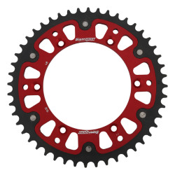 Supersprox - Steel & Aluminum Red Stealth sprocket, 48T, Chain Size 520, RST-1512-48-RED