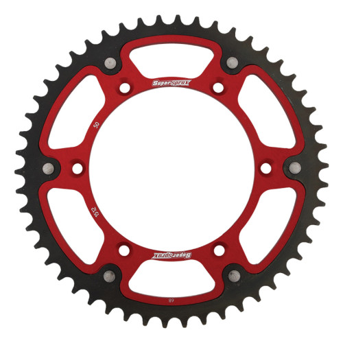Supersprox - Steel & Aluminum Red Stealth sprocket, 50T, Chain Size 520, RST-1512-50-RED