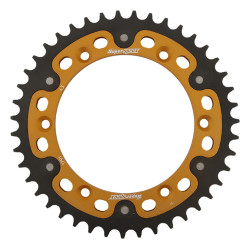 Supersprox - Steel & Aluminum Gold Stealth sprocket, 43T, Chain Size 525, RST-1791-43-GLD