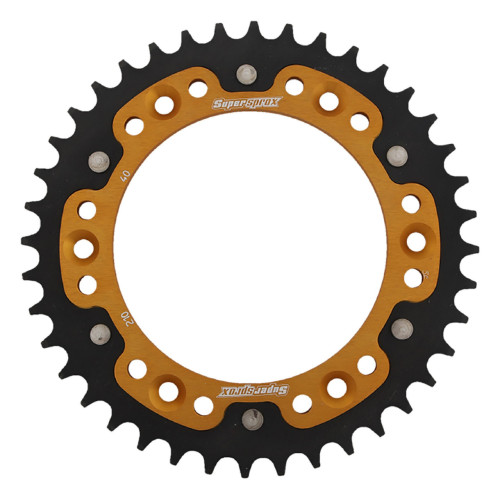 Supersprox - Steel & Aluminum Gold Stealth sprocket, 40T, Chain Size 520, RST-210-40-GLD