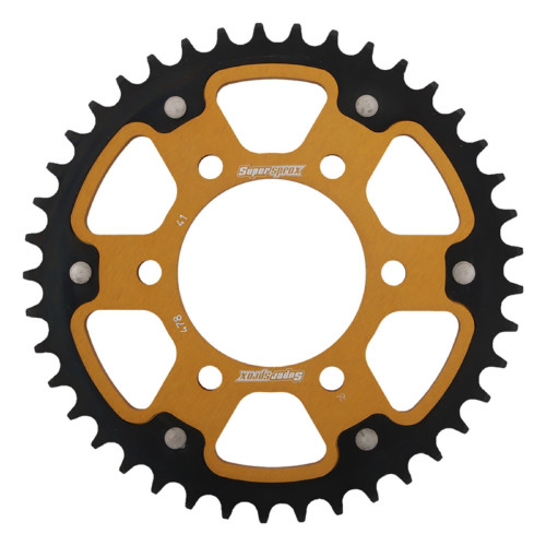 Supersprox - Steel & Aluminum Gold Stealth sprocket, 41T, Chain Size 530, RST-479-41-GLD