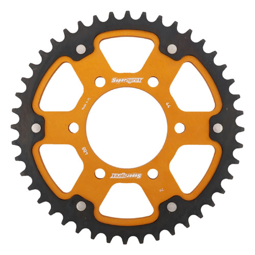 Supersprox - Steel & Aluminum Gold Stealth sprocket, 44T, Chain Size 530, RST-488-44-GLD Supersprox - Steel & Aluminum Gold Stealth sprocket, 44T, Chain Size 530, RST-488-44-GLD