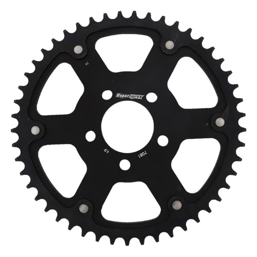 Supersprox - Steel & Aluminum Black Stealth sprocket, 49T, Chain Size 530, RST-7081-49-BLK