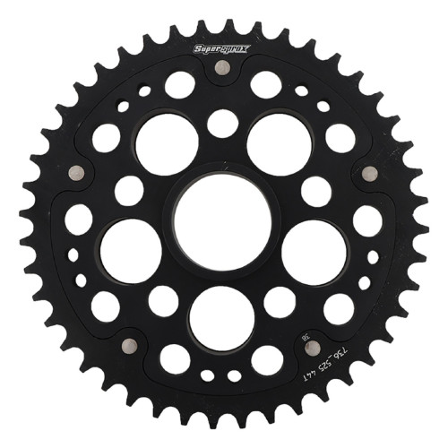 Supersprox - Steel & Aluminum Black Stealth sprocket, 44T, Chain Size 525, RST-736525-44-BLK Supersprox - Steel & Aluminum Black Stealth sprocket, 44T, Chain Size 525, RST-736525-44-BLK