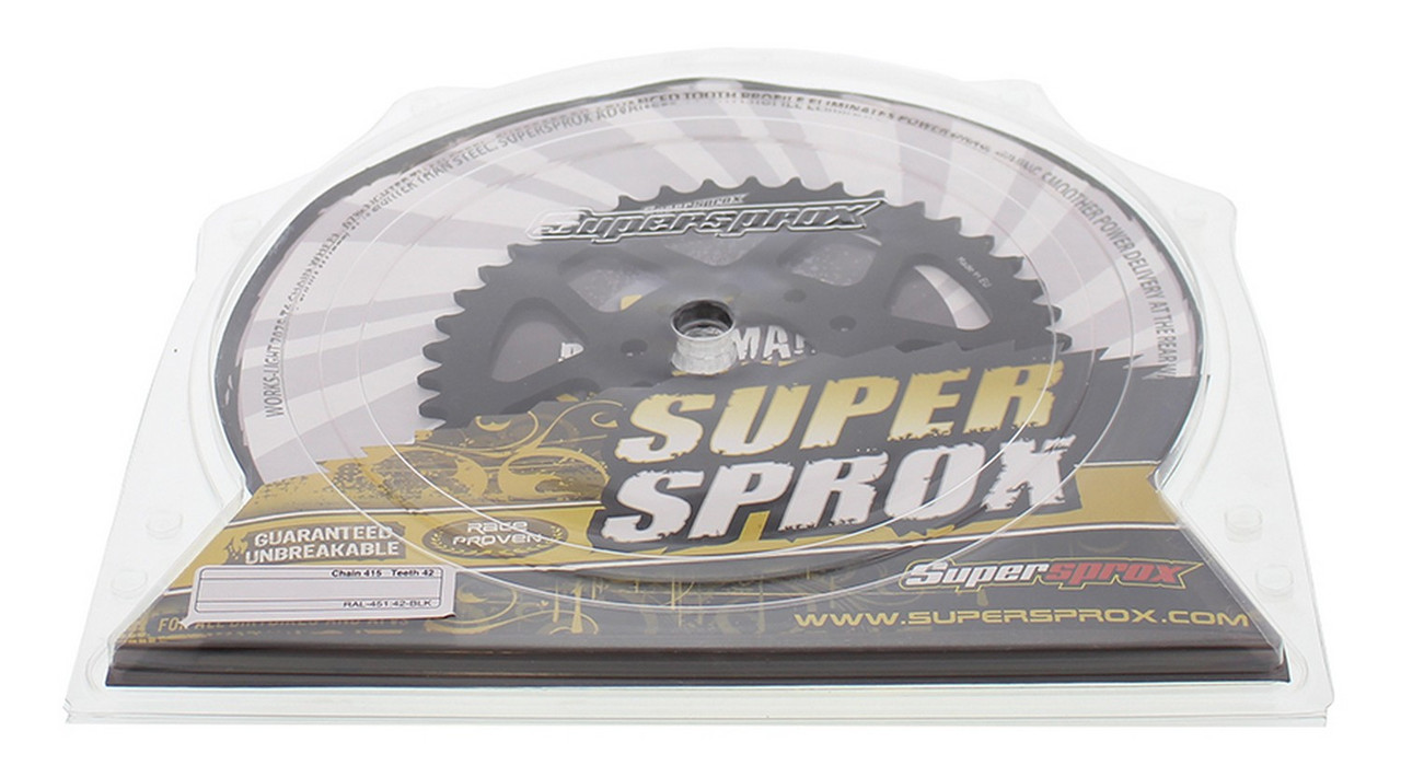 Supersprox Aluminum Sprocket Black 42T-RAL-451-42-BLK for KTM SX 50 2010-2013 Supersprox Aluminum Sprocket Black 42T-RAL-451-42-BLK for KTM SX 50 2010-2013