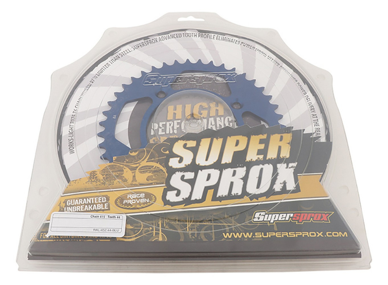 Supersprox Aluminum Sprocket Blue 44T-RAL-452-44-BLU for KTM SX 50 2014-2019 Supersprox Aluminum Sprocket Blue 44T-RAL-452-44-BLU for KTM SX 50 2014-2019