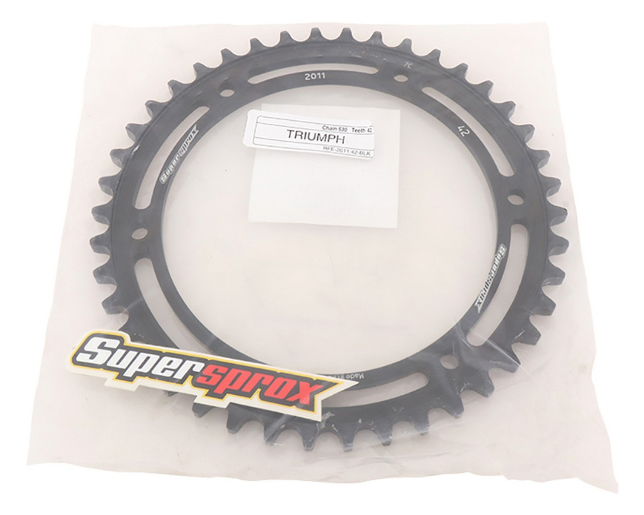 Supersprox Steel Sprocket Black 42T-RFE-2011-42-BLK for Triumph Speed Triple 900 Supersprox Steel Sprocket Black 42T-RFE-2011-42-BLK for Triumph Speed Triple 900