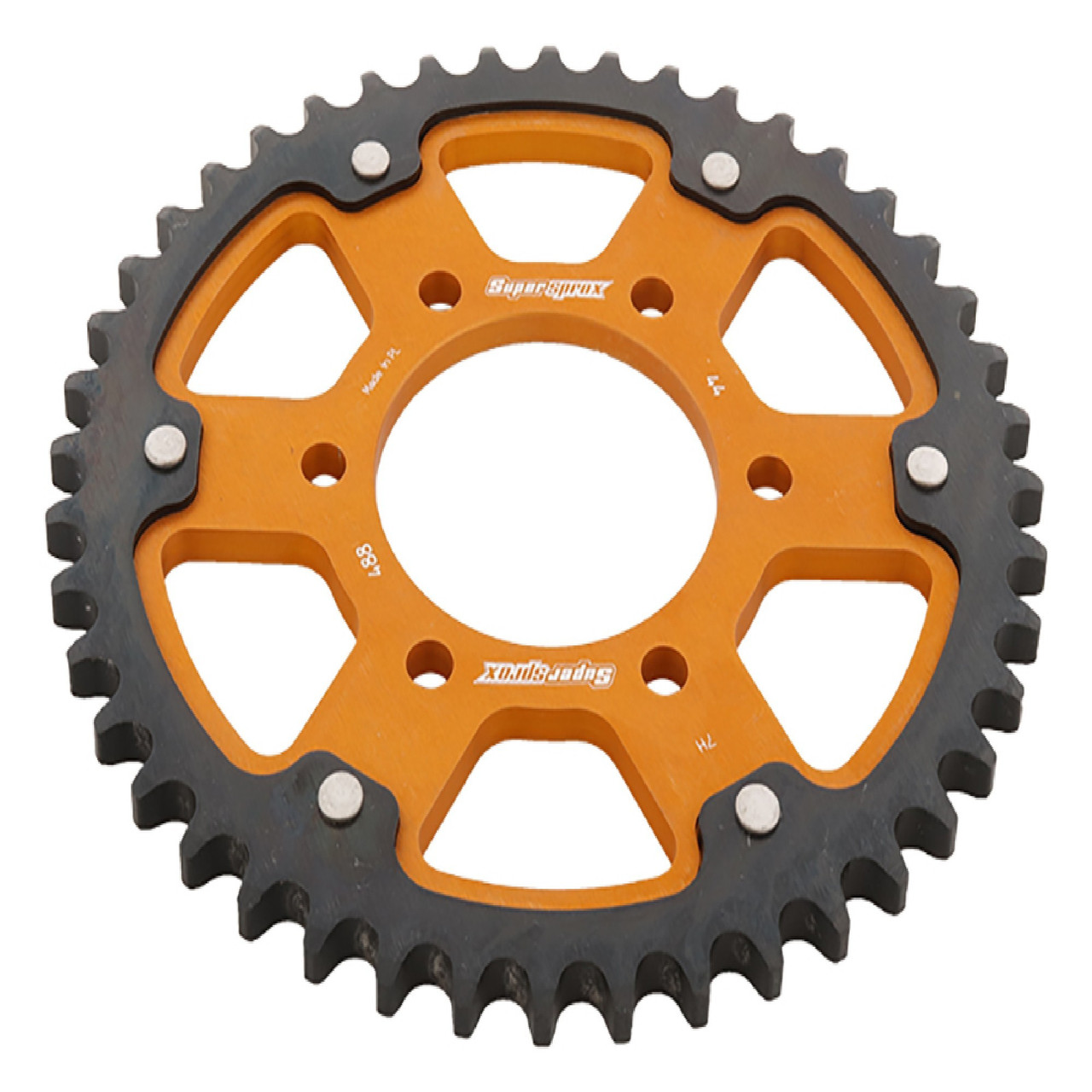 Supersprox - Steel & Aluminum Gold Stealth sprocket, 44T, Chain Size 530, RST-488-44-GLD Supersprox - Steel & Aluminum Gold Stealth sprocket, 44T, Chain Size 530, RST-488-44-GLD